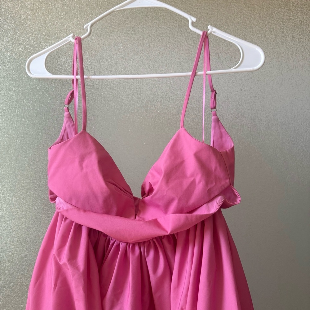 SAU LEE Nova Cutout Maxi Dress Gown in Pink Green Chartreuse Ombre Sz 2 US - Picture 3 of 10